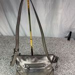 Michael Kors Metallic Silver Leather Crossbody Bag Women's Casual Photo 1