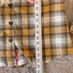 DIXXON Flannel Company Lager Plaid Long Sleeve Button Up Shirt Women XS Western Yellow Size M Photo 2