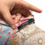 Ralph Lauren Lauren  Paisley Print Tunic Top Multicolor Boho Resort Size L Photo 6