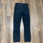 MOTHER HIGH WAISTED LOOKER IN BLACKBIRD HI RISE SKINNY FULL LENGTH DARK WASH Black Size 23 Photo 6
