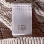 LC Lauren Conrad Women Ruffle Sheer Knit Tunic Sweater Dress Cold Shoulder Small Photo 7