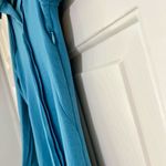 Jigsaw Japanese Crepe Shirt Dress Size US 4 Long Sleeve Maxi Dusty Blue Photo 13