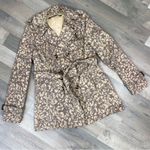 Anthropologie Daughters of the Liberation Subtle Survival Animal Print Trench Coat Taupe 2 Photo 12