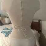 No Boundaries NWT Y2K White One Piece Halter Bikini with keyhole cutout and open back Photo 4