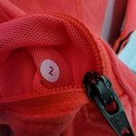 Lululemon  Stride Jacket Neon Coral Orange Striped Define Forme Zip Up Jacket 2 Photo 8