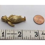 Rare Vintage Penguin with Red Crystal Eye Gold Colored Brooch Lapel Pin 2" Photo 5