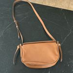 Banana Republic Genuine Leather Saddle Bag Crossbody  Canvas Lined Magnetic Close Photo 0