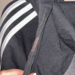 Adidas Black  Hoodie With White Stripes Photo 2