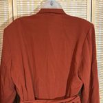 Cervelle Vintage 1980s Burnt Orange Belted Nip Waist Notch Collar Blazer Medium Photo 10