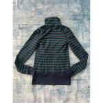 Lululemon Nice Asana Jacket Slalom Stripe Inkwell Blue and Green Size 6 Photo 5
