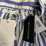 Doen Marne Blue Villandry Striped Khadi Silk Voile Short Mini Dress XS Photo 2