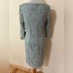 Adrianna Papell  mint lace overlay long sheer sleeve sheath dress NEW 12 Photo 4