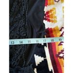 Heart soul Heart & Soul Black Midi Crochet Short Flutter Sleeve Dress Size L Scoop Tie Back Photo 6