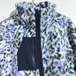 Kinesis Animal Print Sherpa Jacket Sz Small Blue Photo 2