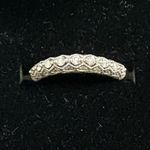 14K White Gold Diamond Band Promise Engagement Ring Silver Photo 7