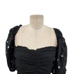 SUNDRESS Alana‎ Dress Black Mini Puff Sleeve Mirrored Size XS/Small Photo 5