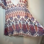 Show Me Your Mumu V-Neck Tunic Blouse Mini Dress Medallion Paisley Flowy Large Photo 9