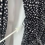Sanctuary Dress Size 10 On The Town Polka Dot Dots Print B&W Mini Mock Neck Photo 5