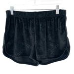 Juicy Couture  Velour Dolphin Logo Printed Black Y2K Lounge Slepewear Shorts Photo 0