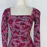 Francesca's  Collections Pink Floral Long Sleeve Dress Photo 2