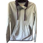 Fat Face Women’s Sz 8 Medium Aqua 1/4 Button Pullover Sweater W/pockets #C1 Photo 0