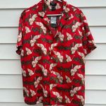 Forever 21  Red and White Camouflage Casual Shirt Photo 0