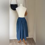 Vintage Willowbend Button Denim Maxi Skirt, Size 8 Blue Photo 2