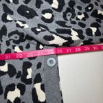 Stella & Dot Gray Black White Animal Print Sweater 2X Wool Blend Heavy Photo 7