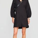 Modern Citizen  Emma Open Back Shirt Dress Button Down Black Cotton Sizes L S Photo 4