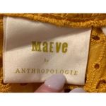 Maeve Anthropologie  Bohemian Yellow Eyelet Blouse Size 2 Photo 3