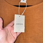 Lintico Cap Sleeve Linen Dress Size Medium NEW Orange Photo 6