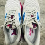 Brooks Women's Running Shoes , White with Pink Leopard Soles Photo 1