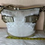 Coach Signature Hobo Shoulder Bag Cream/Off-White w/Gold Leather Trim/Accents Photo 7