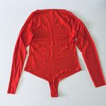 SKIMS  Poppy Red Orange Long Sleeve Scoop Neck Bodysuit - 2X Photo 4