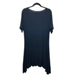 Allegrace Women's Pullover Short Sleeve Shark Bite Hem Tunic Shirt Dress Size 1X Black Photo 5