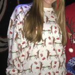 Deer Pong Tacky Christmas Sweater White Size L Photo 0