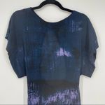 Yigal‎ Navy & Black Silk Open back zip Dress Size 4 Blue Photo 1