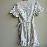 Abercrombie & Fitch White Ruffle Faux Wrap V Neck Feminine Girly Dress Size XS Photo 10