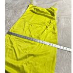 VERO MODA  Midi Dress Women's Small Yellow Satin Ruched Strappy Square Neck NWT Photo 9