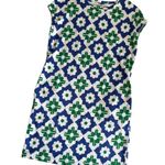 Boden Leah Green and Blue Geometric Pattern Jersey T Photo 1