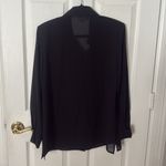 Studio I Vintage  Black Button Down Shirt ruffles sequins size 10 Photo 3