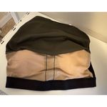 Gottex Studio Y Back Sports Bra Crop Top Olive Green & Black Zebra Small Photo 4