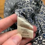 Max Studio Women's 1X Wide Leg Cropped Pants Blue White Geometric Print Waist Photo 7