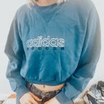 Adidas Vintage Cropped Sweatshirt Blue Photo 0