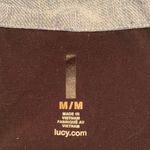 Lucy Activewear Women's indiGO Trucker Jacket Faux Denim Size M Zip Up - EUC Photo 4