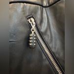 Jamie Sadock Black Faux Leather Edgy Golf Skirt Punk Retro Funky Size 8 Medium Photo 3