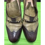 Joan & David Vtg  Couture Women Brown  Block Heel Oxford Pumps 8.5 Photo 3