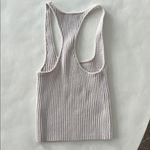 Free People  Ribbed Square Neck Beige Tank Top Racerback XS Photo 4