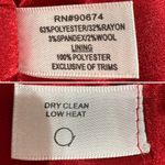 Boston Proper  Tweed Blazer Brown & Red Suit Jacket w/ Tan Floral Trim Photo 12