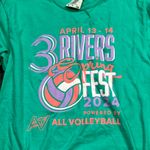 Comfort Colors  Teal Long Sleeve Women's April 13-14 3 Rivers Spring Fest Size‎ S Photo 1